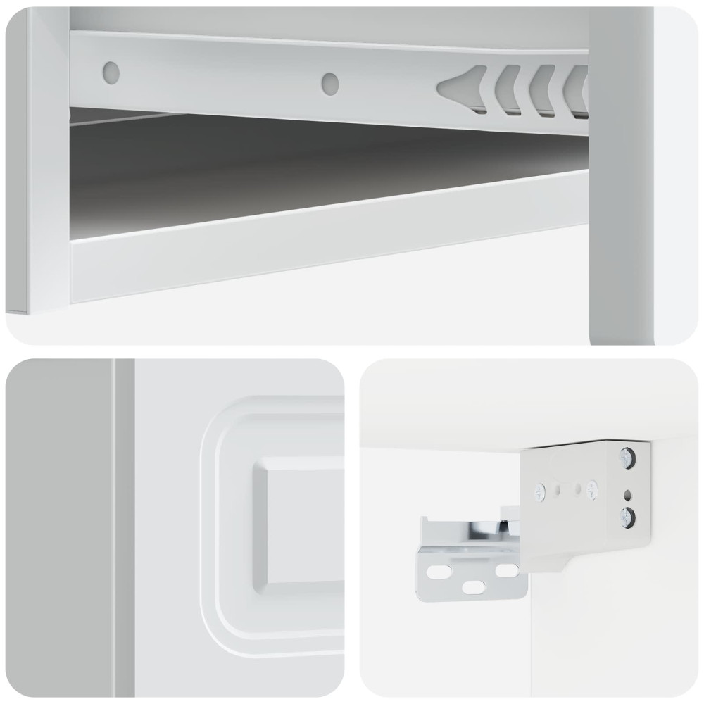 Produktbild för Väggmonterad sidobord Vit 87,5 x 34,5 x 17 cm Konstruerat trä