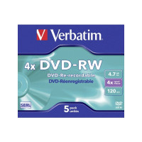 Produktbild för Verbatim DataLifePlus - DVD-RW x 5 - 4.7 GB - lagringsmedier