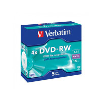 Produktbild för Verbatim DataLifePlus - DVD-RW x 5 - 4.7 GB - lagringsmedier