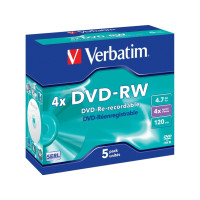 Produktbild för Verbatim DataLifePlus - DVD-RW x 5 - 4.7 GB - lagringsmedier
