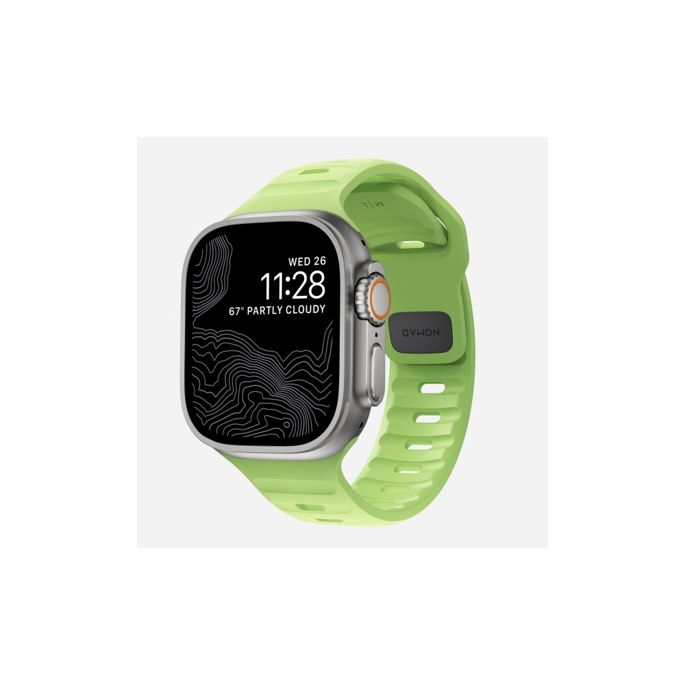 Produktbild för Nomad Sport Band, Band, Smartwatch, Ljusgrön, Apple, Ultra /...