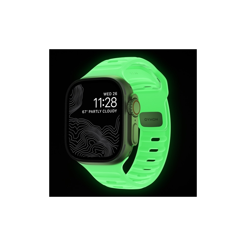 Produktbild för Nomad Sport Band, Band, Smartwatch, Ljusgrön, Apple, Ultra /...