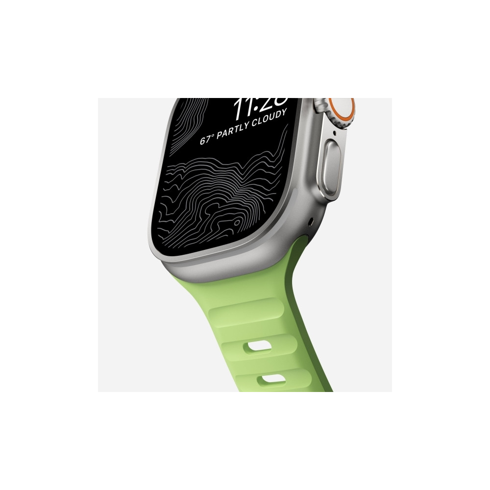 Produktbild för Nomad Sport Band, Band, Smartwatch, Ljusgrön, Apple, Ultra /...