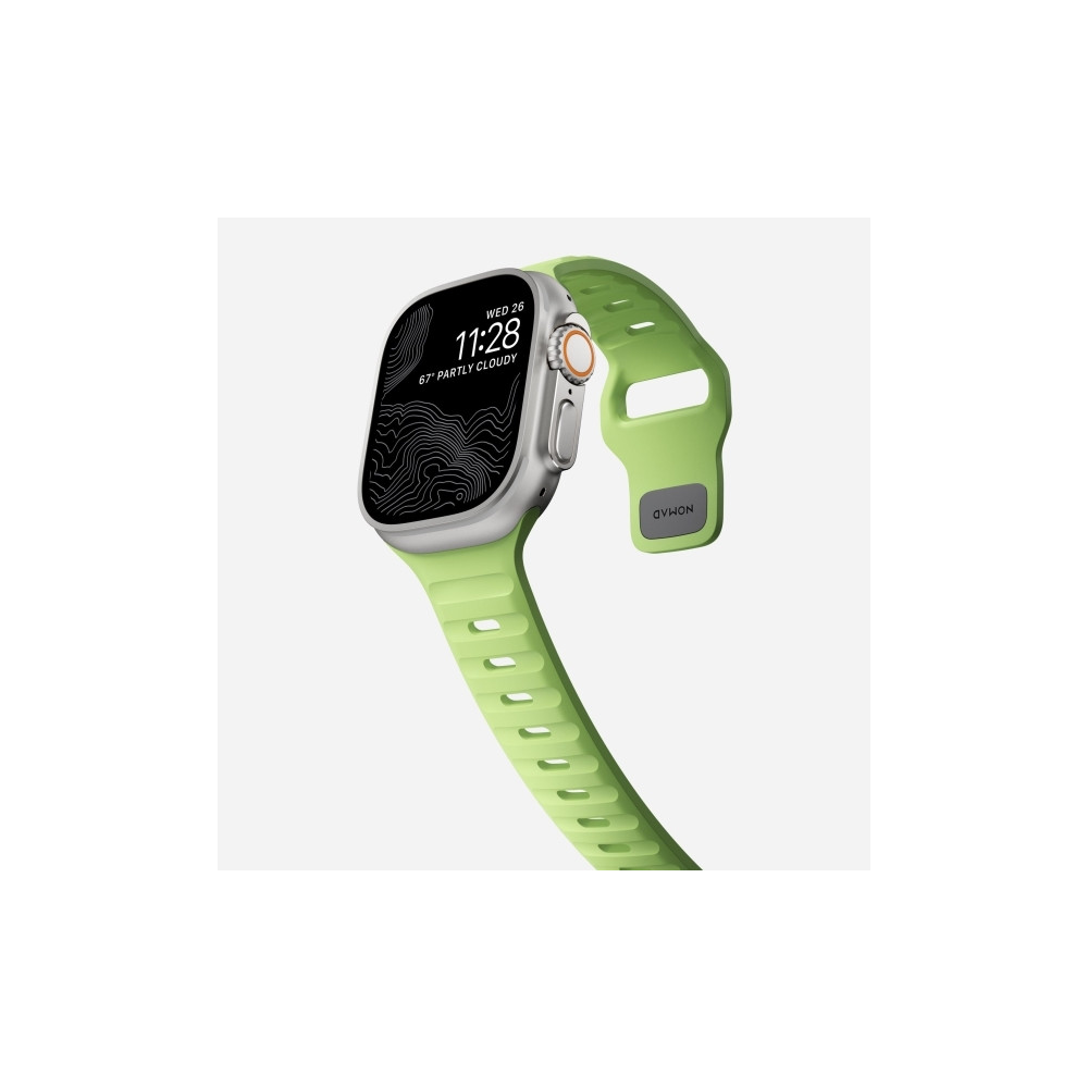 Produktbild för Nomad Sport Band, Band, Smartwatch, Ljusgrön, Apple, Ultra /...