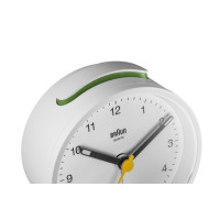 Produktbild för Braun Reflex BC12 - väckarklocka - rund - kvarts - skrivbord - vit