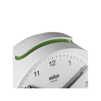 Produktbild för Braun Reflex BC12 - väckarklocka - rund - kvarts - skrivbord - vit