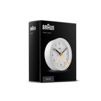 Produktbild för Braun Reflex BC12 - väckarklocka - rund - kvarts - skrivbord - vit