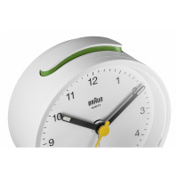 Produktbild för Braun Reflex BC12 - väckarklocka - rund - kvarts - skrivbord - vit