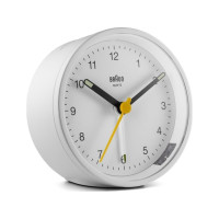 Produktbild för Braun Reflex BC12 - väckarklocka - rund - kvarts - skrivbord - vit