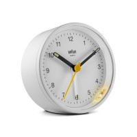 Produktbild för Braun Reflex BC12 - väckarklocka - rund - kvarts - skrivbord - vit