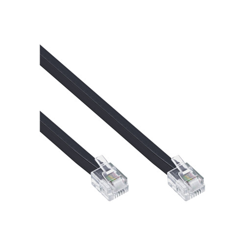 Inline InLine telefonkabel - svart
