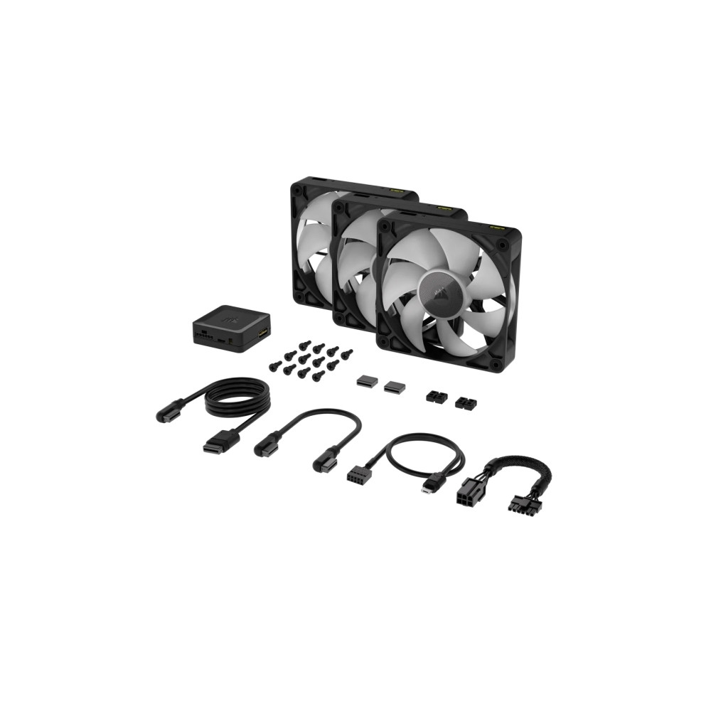Produktbild för CORSAIR iCUE Link RX120 RGB Triple Starter Kit - lådfläkt
