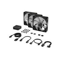 Produktbild för CORSAIR iCUE Link RX120 RGB Triple Starter Kit - lådfläkt