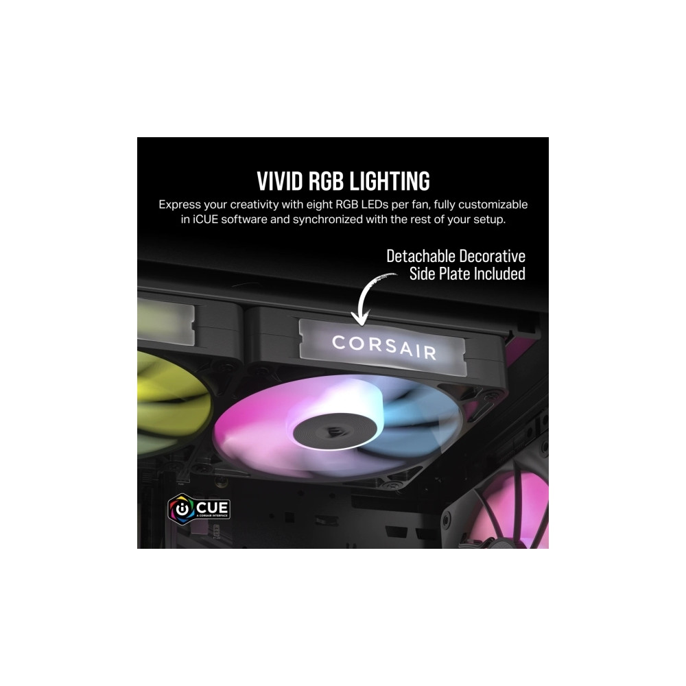 Produktbild för CORSAIR iCUE Link RX120 RGB Triple Starter Kit - lådfläkt