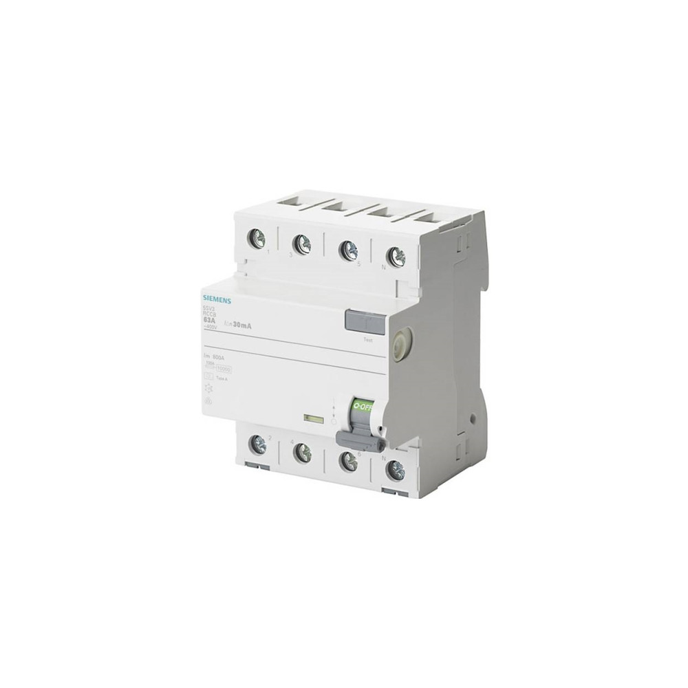 Produktbild för Siemens 5SV3642-6 FI säkerhetsbrytare 4-polig 25 A 0,3 A 400...