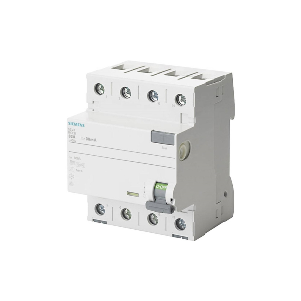 Produktbild för Siemens 5SV3642-6 FI säkerhetsbrytare 4-polig 25 A 0,3 A 400...