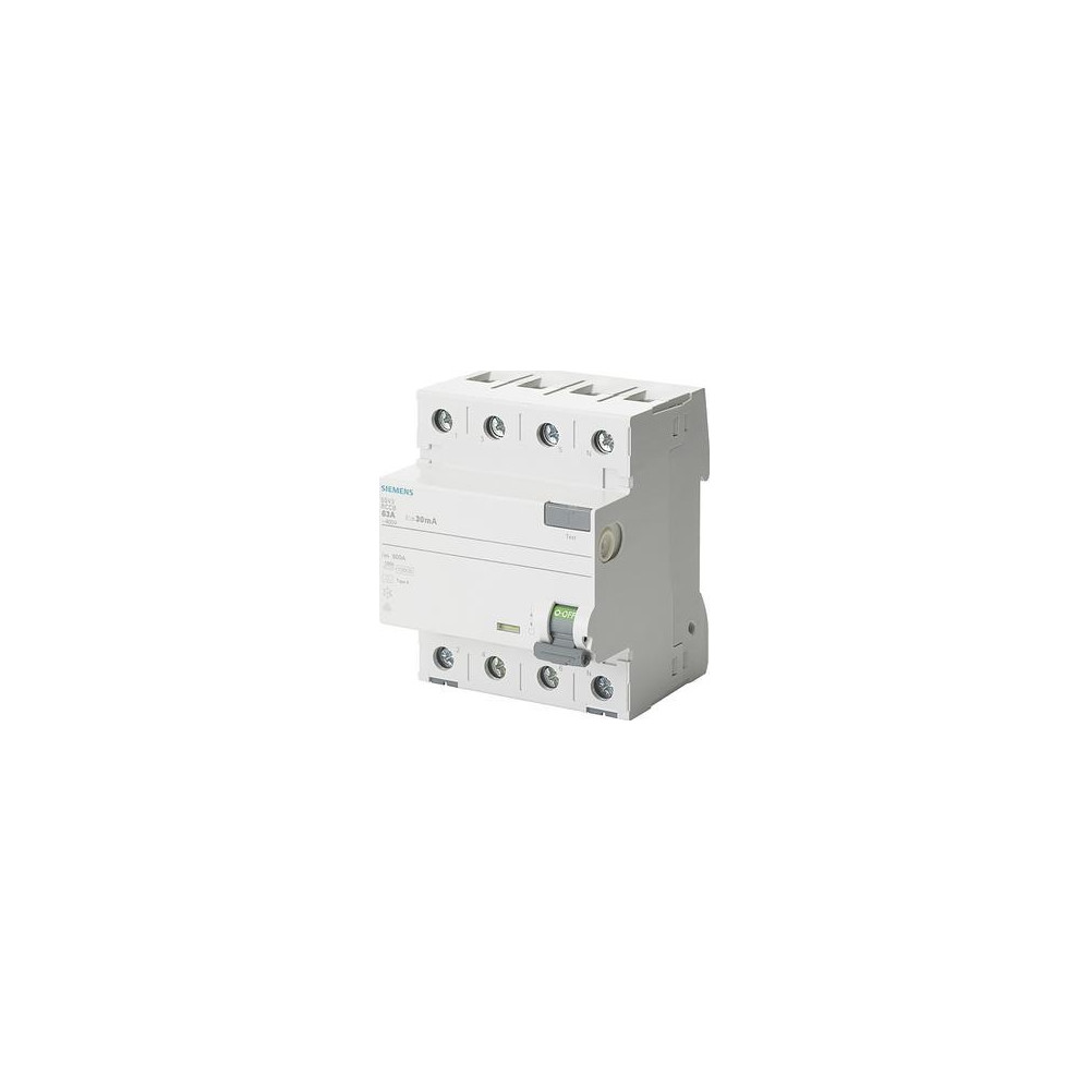Produktbild för Siemens 5SV3642-6 FI säkerhetsbrytare 4-polig 25 A 0,3 A 400...