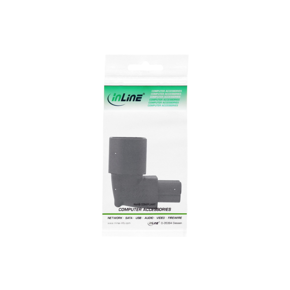Produktbild för InLine - adapter för effektkontakt - IEC 60320 C14 till IEC 60320 C5