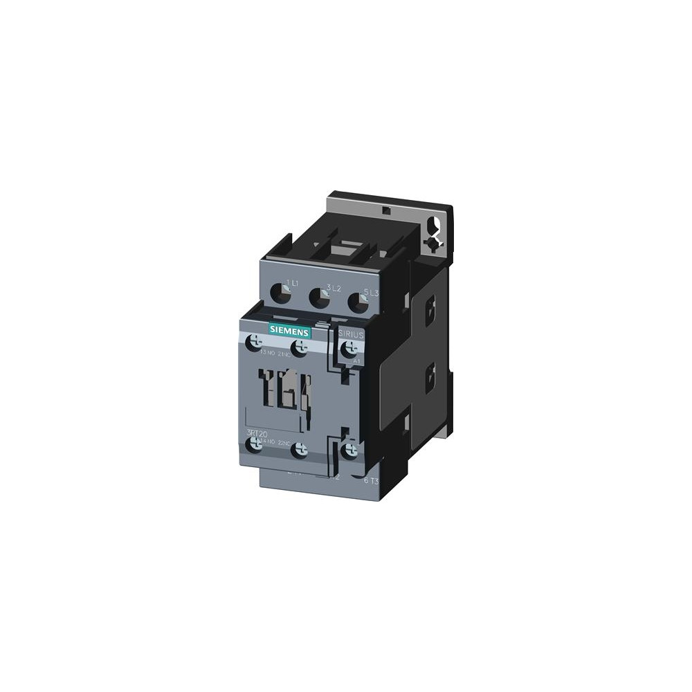Produktbild för SIEMENS kontaktor 11kW 400V AC 25A vid AC3 3-polig 1NO+1NC s...