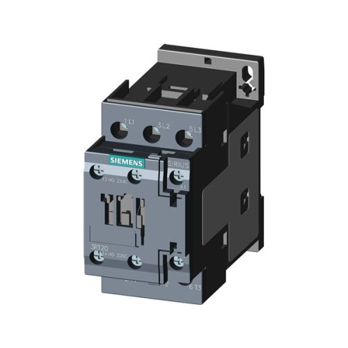Siemens SIEMENS kontaktor 11kW 400V AC 25A vid AC3 3-polig 1NO+1NC s...