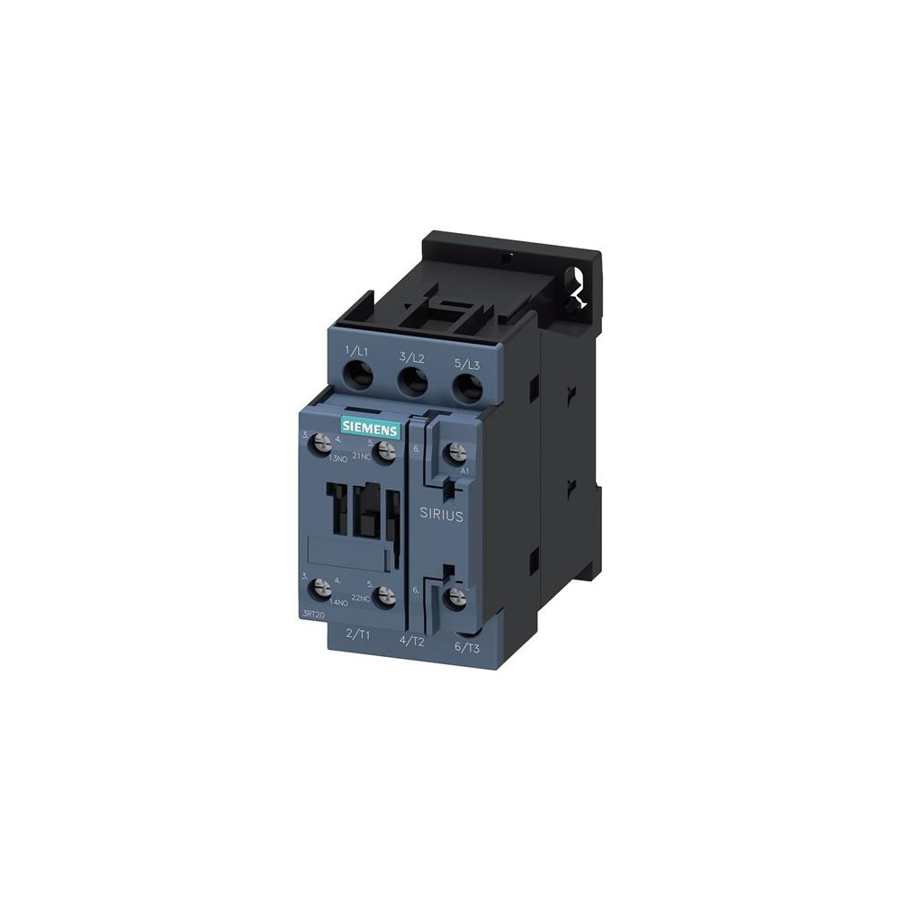 Produktbild för SIEMENS kontaktor 11kW 400V AC 25A vid AC3 3-polig 1NO+1NC s...