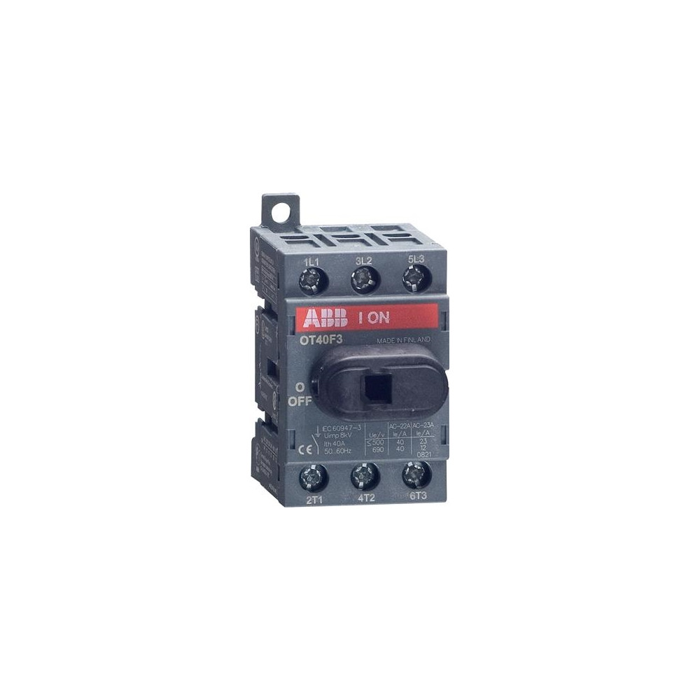 Produktbild för ABB frånskiljare OT40F3 40A 3P utan spak och handtag 1SCA104...