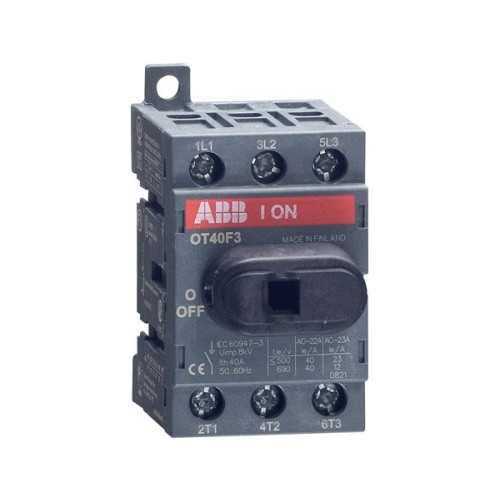 ABB ABB frånskiljare OT40F3 40A 3P utan spak och handtag 1SCA104...