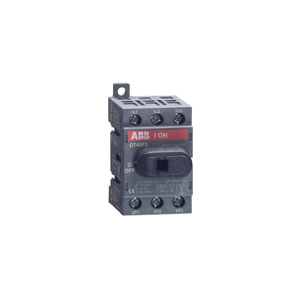 Produktbild för ABB frånskiljare OT40F3 40A 3P utan spak och handtag 1SCA104...