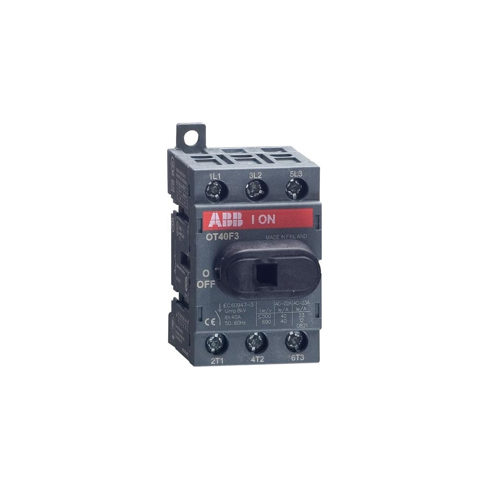 Produktbild för ABB frånskiljare OT40F3 40A 3P utan spak och handtag 1SCA104...