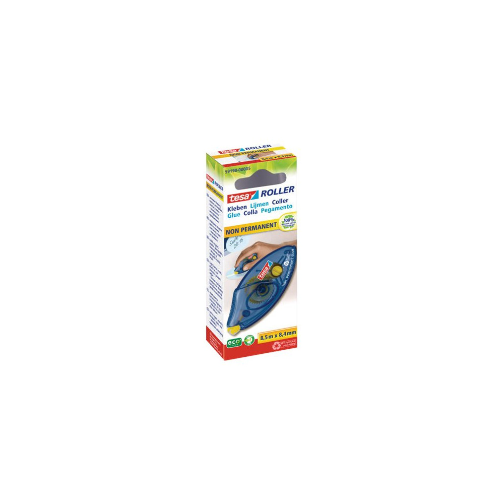 Produktbild för Tesa - limrulle - 8.4 mm x 8.5 m - gul - plast