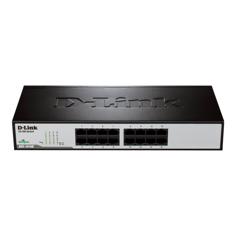 Produktbild för D-Link DES 1016D - switch - 16 portar