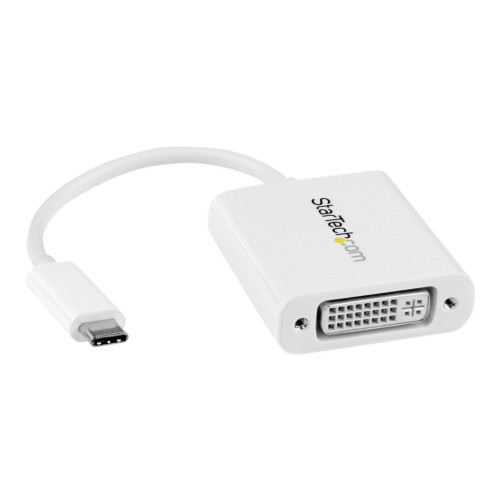 StarTech.com StarTech USB C to DVI Adapter - White - 1920x1200 - USB Type C Video Converter for Your DVI D Display / Monitor / Projector (CDP2DVIW) - extern videoadapter - vit