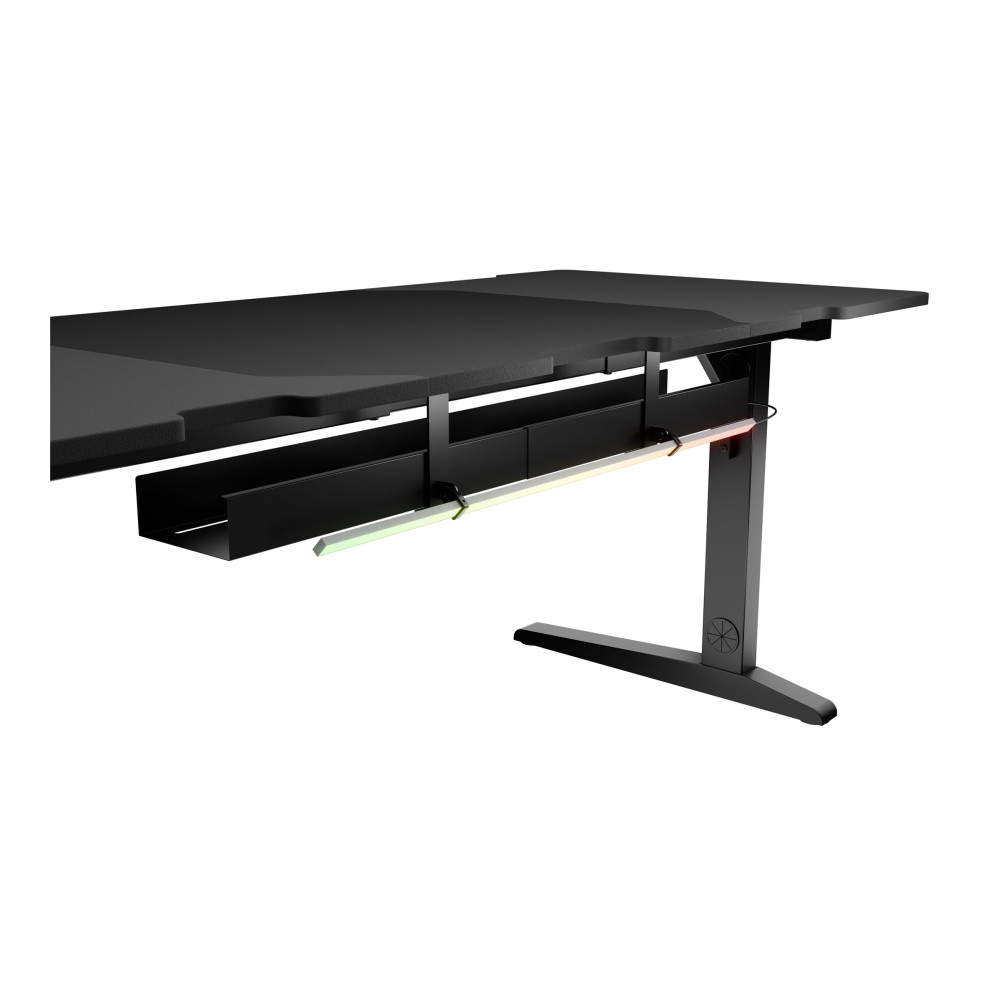 Produktbild för Genesis Holm Modular - skrivbord - rektangulär - antracit, svart