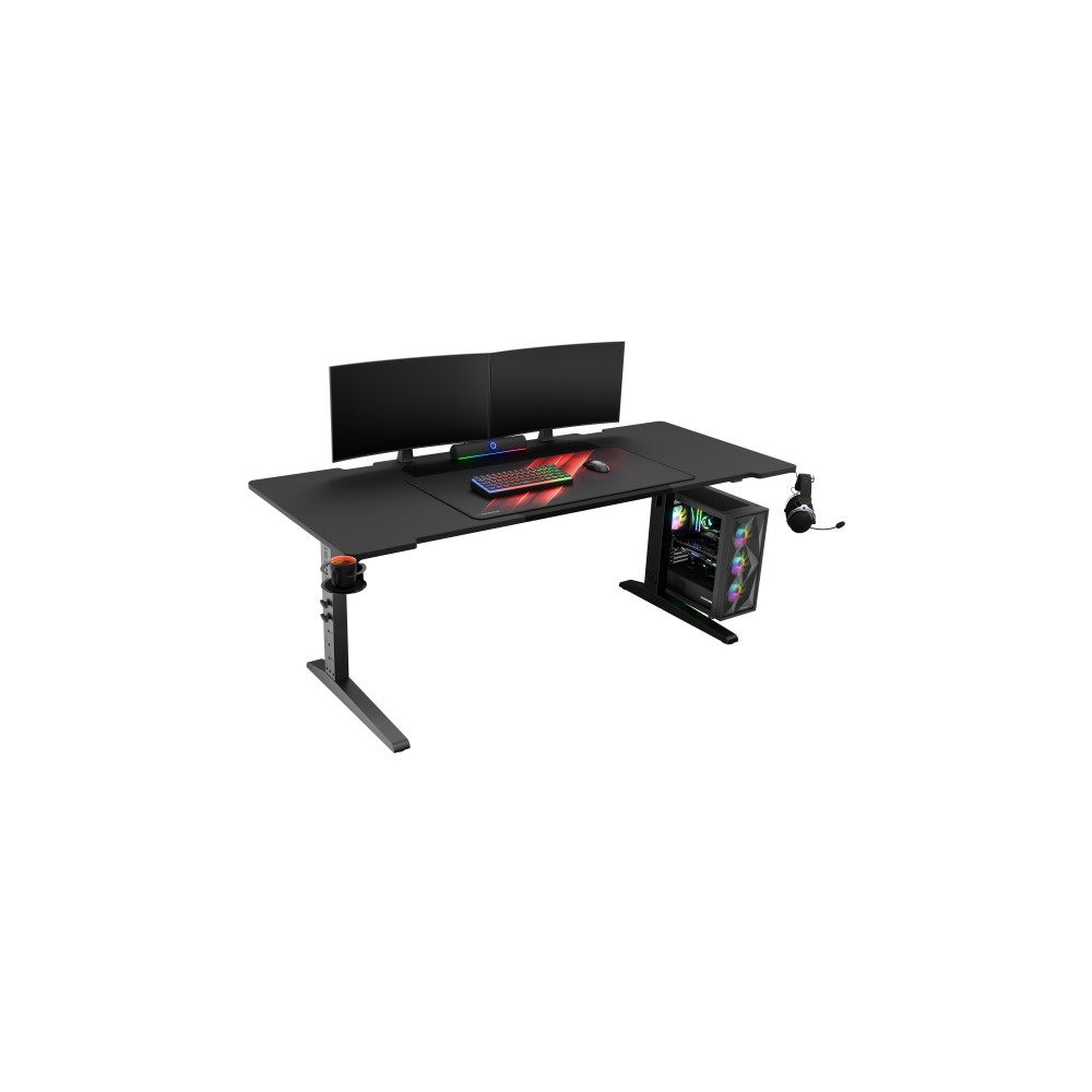 Produktbild för Genesis Holm Modular - skrivbord - rektangulär - antracit, svart