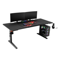 Produktbild för Genesis Holm Modular - skrivbord - rektangulär - antracit, svart