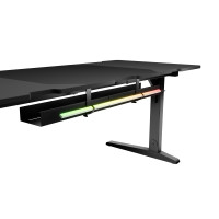 Produktbild för Genesis Holm Modular - skrivbord - rektangulär - antracit, svart