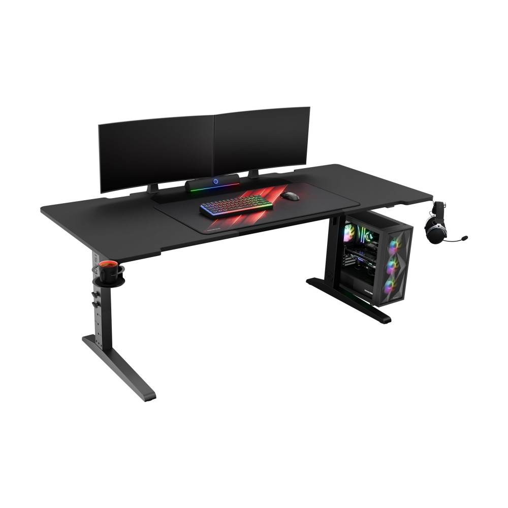 Produktbild för Genesis Holm Modular - skrivbord - rektangulär - antracit, svart