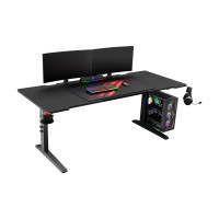 Produktbild för Genesis Holm Modular - skrivbord - rektangulär - antracit, svart