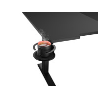 Produktbild för Genesis Holm Modular - skrivbord - rektangulär - antracit, svart