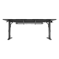 Produktbild för Genesis Holm Modular - skrivbord - rektangulär - antracit, svart