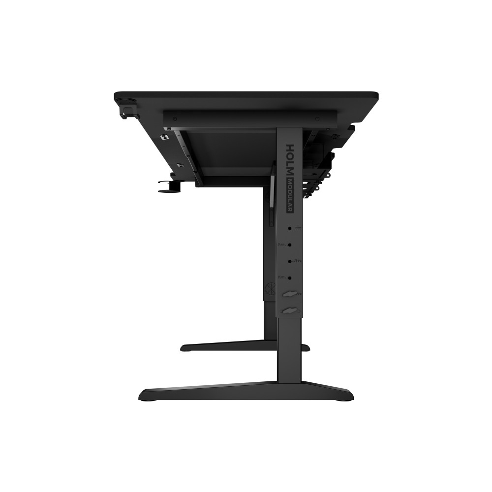 Produktbild för Genesis Holm Modular - skrivbord - rektangulär - antracit, svart