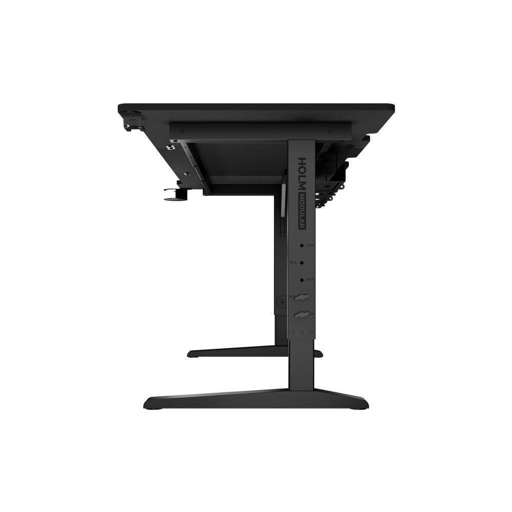 Produktbild för Genesis Holm Modular - skrivbord - rektangulär - antracit, svart