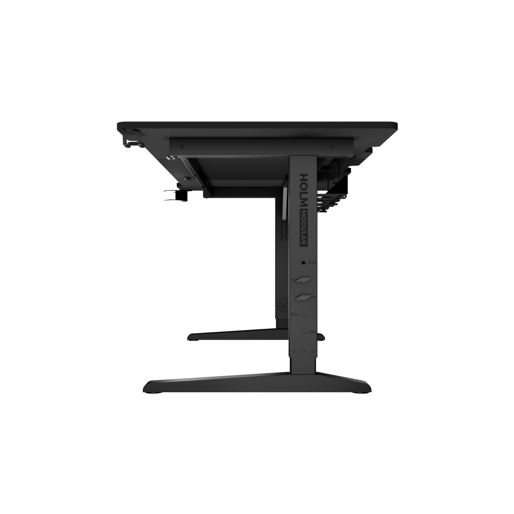 Produktbild för Genesis Holm Modular - skrivbord - rektangulär - antracit, svart