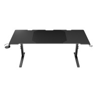 Produktbild för Genesis Holm Modular - skrivbord - rektangulär - antracit, svart