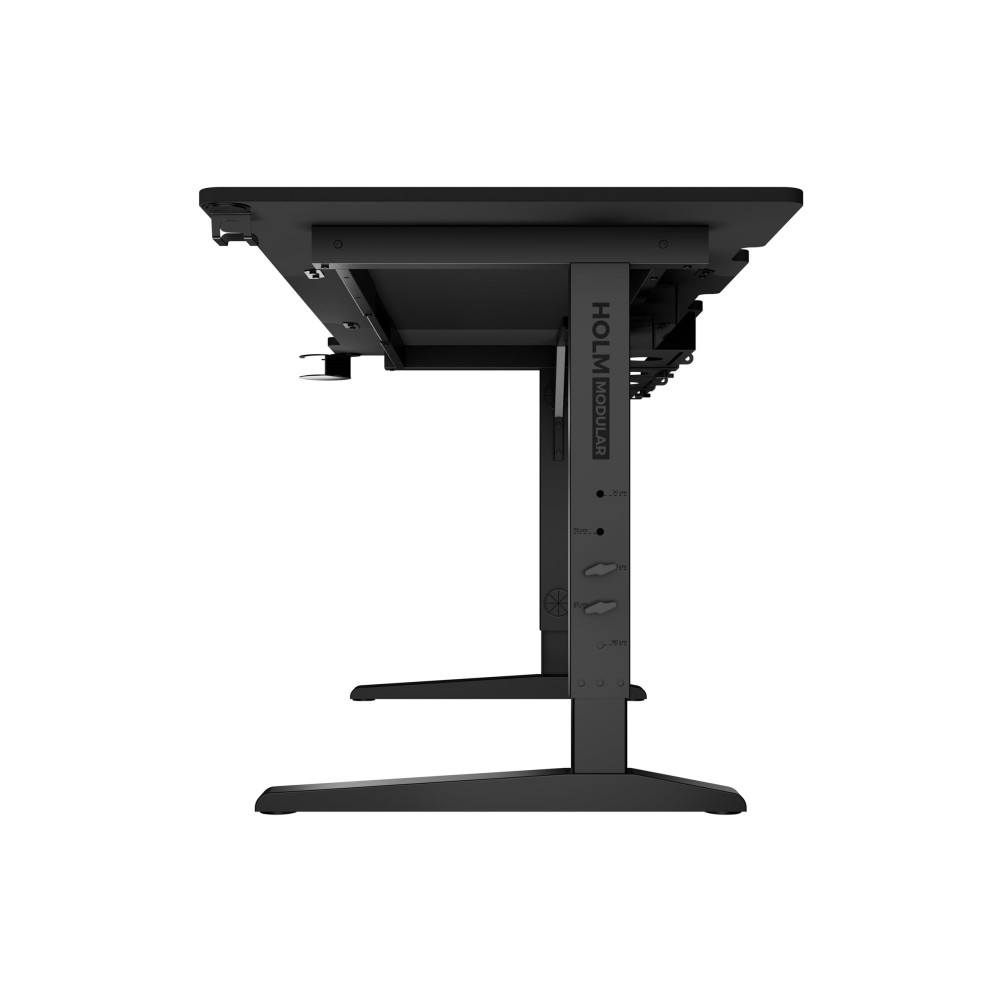 Produktbild för Genesis Holm Modular - skrivbord - rektangulär - antracit, svart