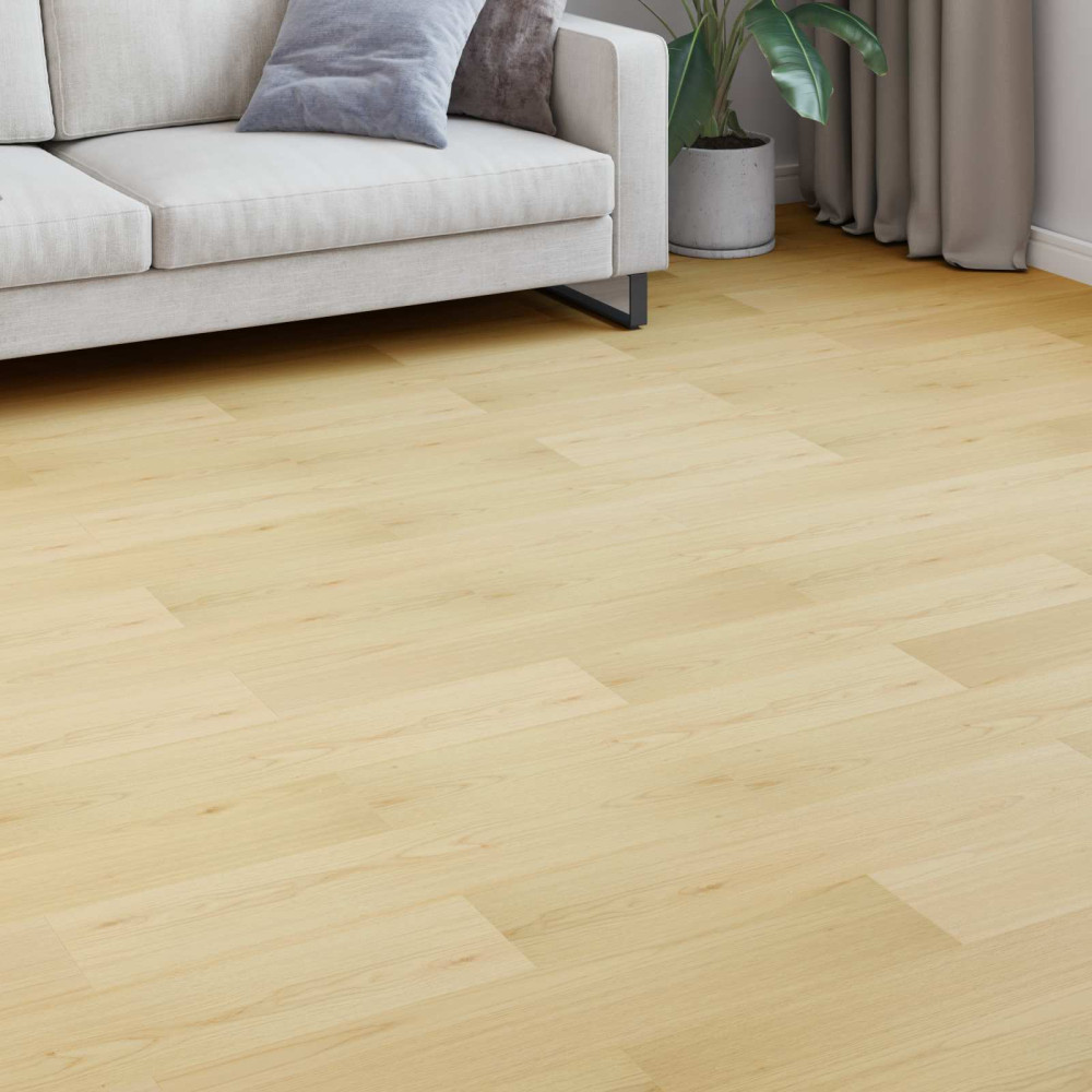 Produktbild för Laminatgolv 5 pcs Mjuk Beige 101 x 20 x 0,8 cm Konstruerat trä