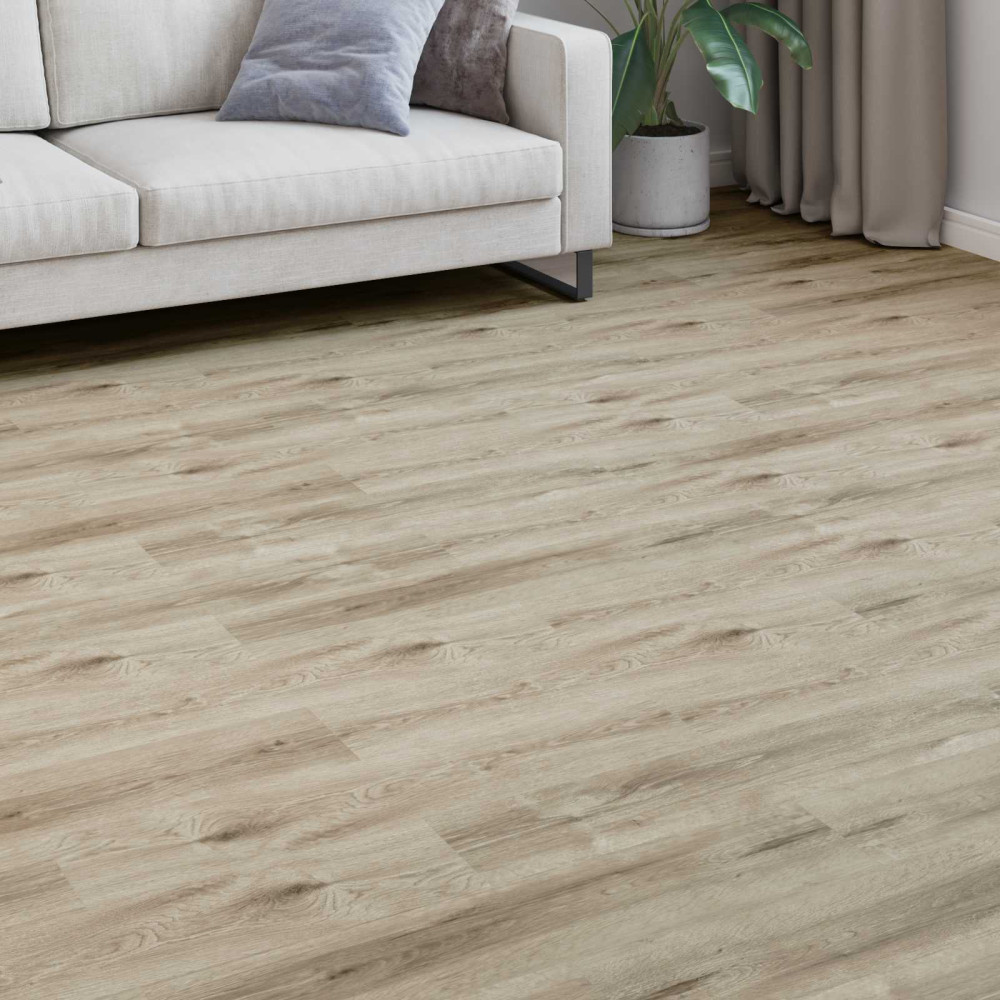 Produktbild för Laminatgolv 5 pcs Vitmålat Brunt 101 x 20 x 0,8 cm