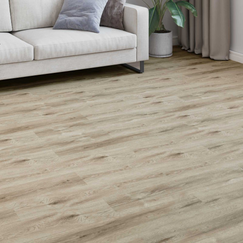 vidaXL Laminatgolv 5 pcs Vitmålat Brunt 101 x 20 x 0,8 cm