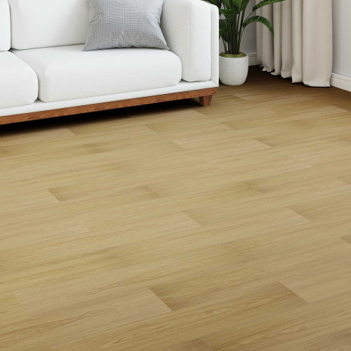 vidaXL Laminatgolv 5 pcs Ljus Grädde 101 x 20 x 0,8 cm Konstruerat trä