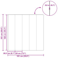 Produktbild för Laminatgolv 5 pcs Ljus Grädde 101 x 20 x 0,8 cm Konstruerat trä